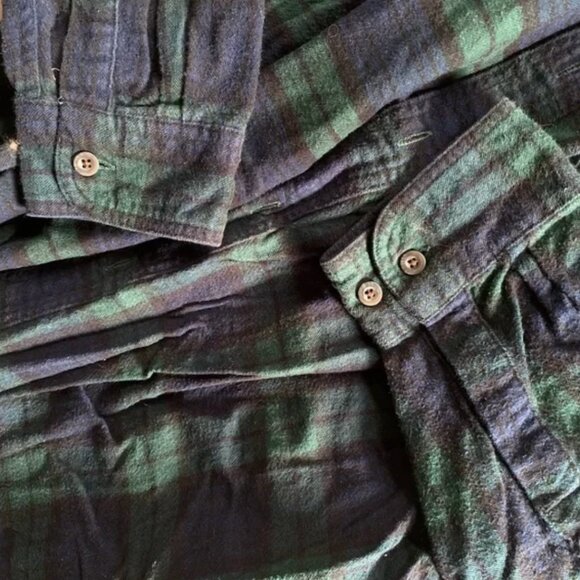 LLBean | Size XL | Blue and Green Flannel - Picture 3 of 4